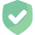 check mark inside a green shield