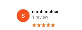 5 star review from Sarah Meteer