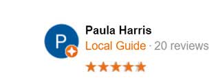 5 star review from Paula Haris