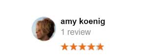 5 star review from Amy Koenig