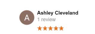 5 star review from Ashley Cleveland