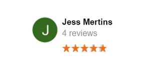 5 star review from Jess Mertins