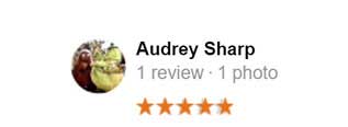 5 star review from Audrey Sharp